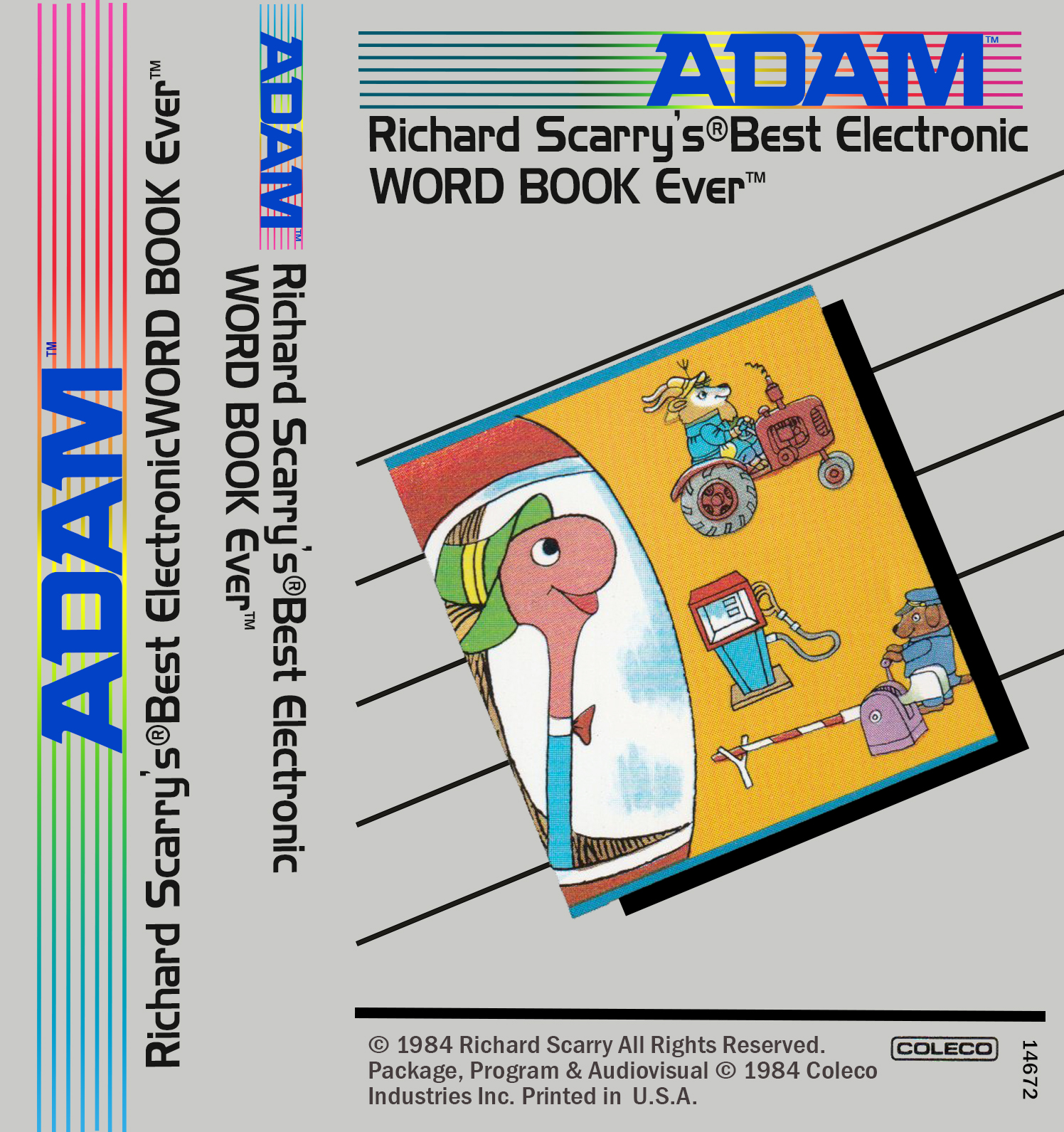 Richard Scarry's J-Card for ColecoVision ADAM